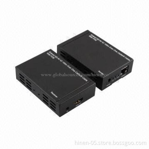 Extend HD AV to 100m Over One Cat5e/6 Cable with POE, Support Uncompressed HDMI Signal